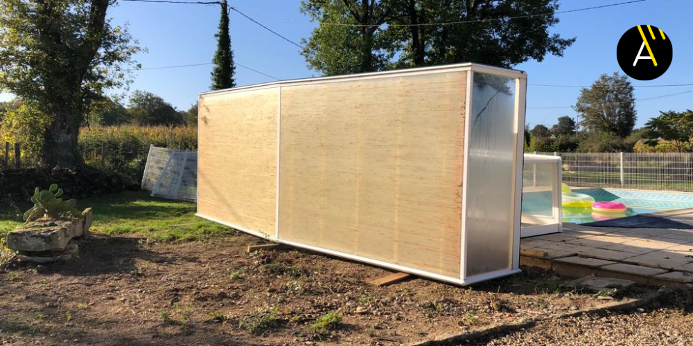 abri de piscine après tempête