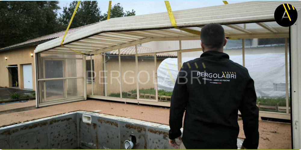 démontage abris de piscine - pergolabri